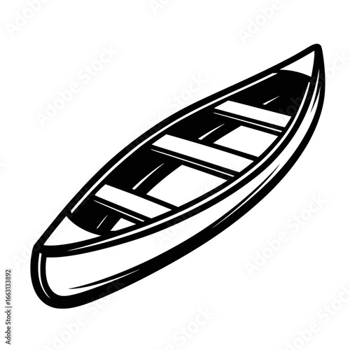 Traditional Canoe Boat - Classic Vessel for Water Sports and Outdoor Recreation