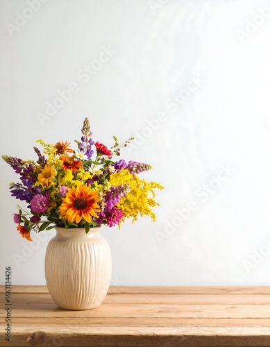 Wallpaper Mural Colorful wildflower bouquet in vase Torontodigital.ca