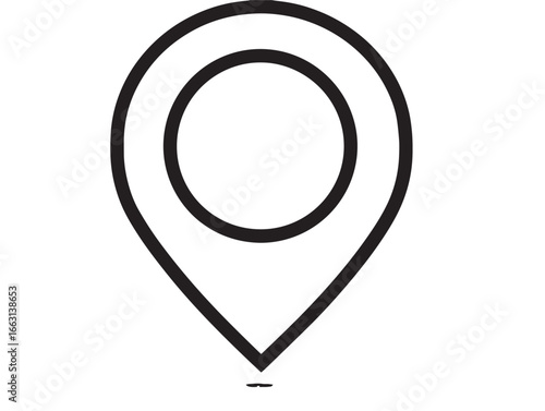 Minimalist Marine GPS Graphic in Elegant Line Vector Style