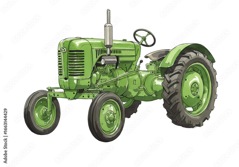 Obraz premium Vintage Green Tractor