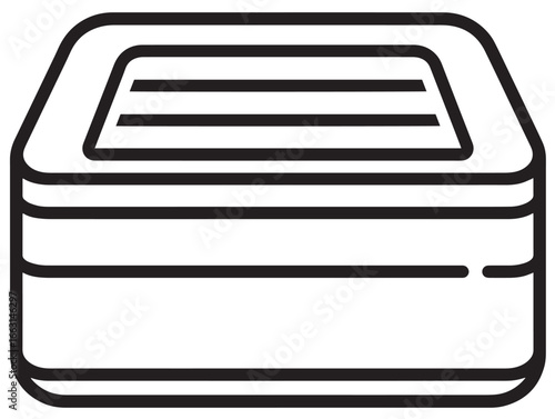 Elegant minimalist vector design of paper shredder equipment isolated