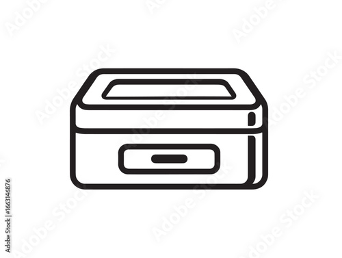 Portable Personal UV Sterilizer Box Icon in Simple Clear Vector Illustration