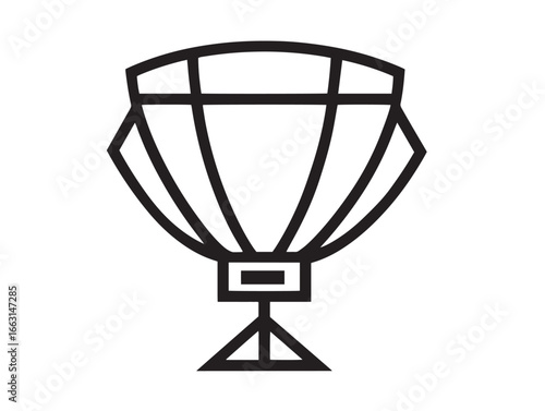Contemporary Photography Softbox Icon in Simple Clean Line Vector Artwork Design