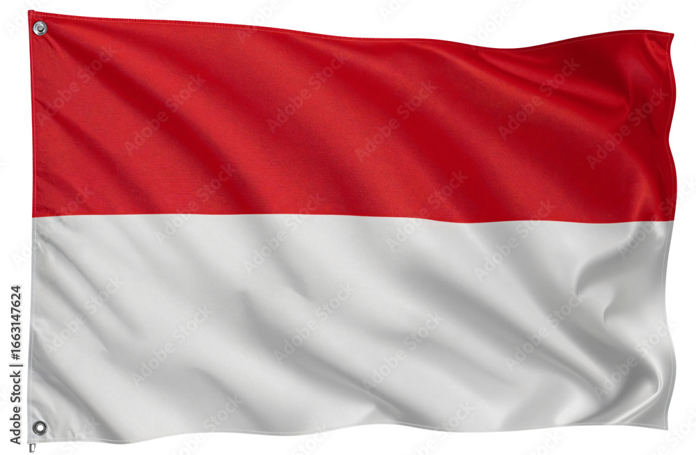 Obraz premium Monaco flag waving, studio shot, plain background, website use