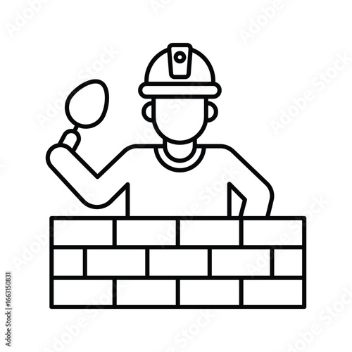 BricklayerVector Icon which can easily modify or edit