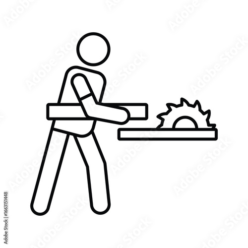Craftsman vector Icon which can easily modify or edit