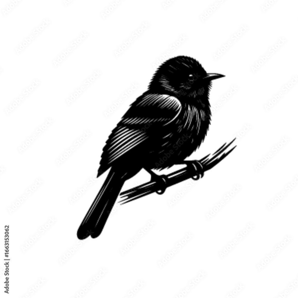 Obraz premium Graceful Bulbul Bird Vector Illustration