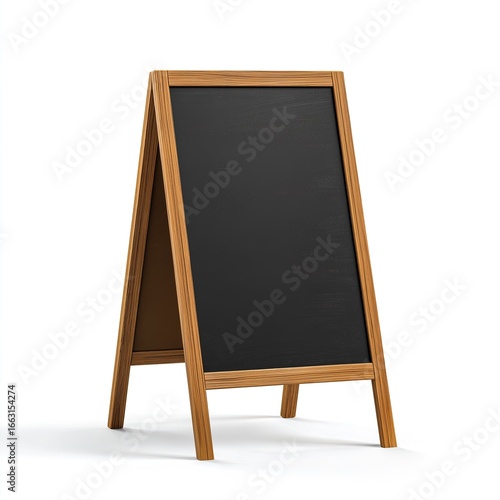 Wooden framed blank chalkboard sign for custom messages and advertisements