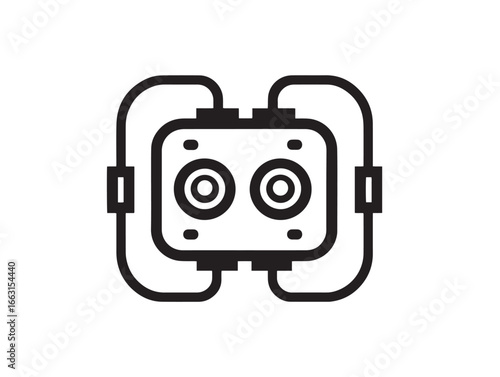 Wallpaper Mural Professional Electrical Residual Current Device Icon in Clean Minimalist Artwork Torontodigital.ca