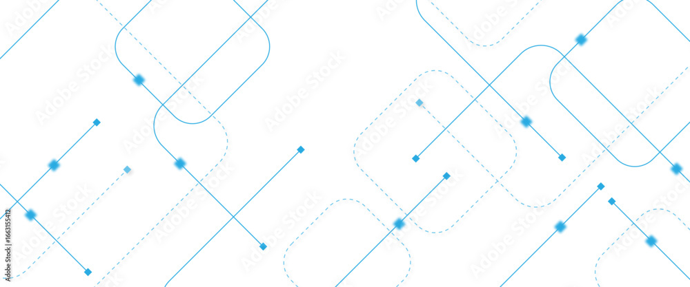 Obraz premium Abstract futuristic technology background. Technology background with crossed lines and dots.