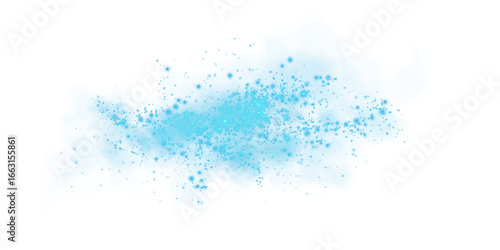 Wallpaper Mural A soft blue dust cloud drifts through the air, illuminated by tiny glowing particles. Torontodigital.ca