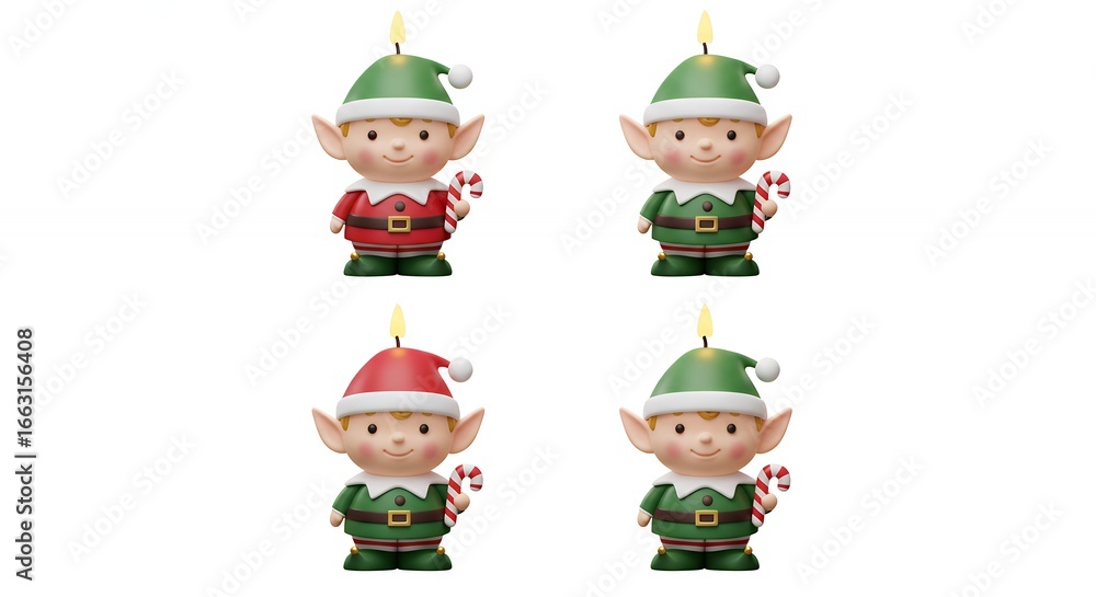 Obraz premium Christmas elf ornament set
