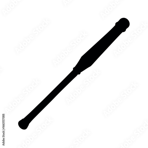 Rainstick percussion instrument with realistic vector illustration