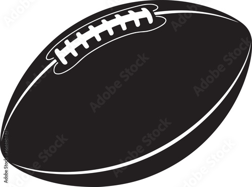 Black American football vector icon, American football vector silhouette