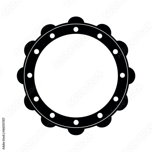Decorative tambourine instrument in artistic vector design Vector illustration