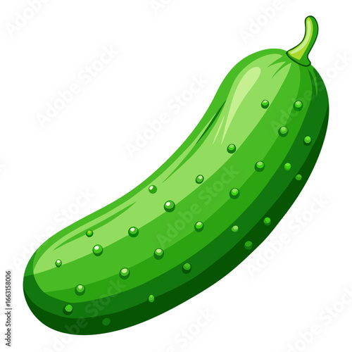 vector illustration of a cucumber