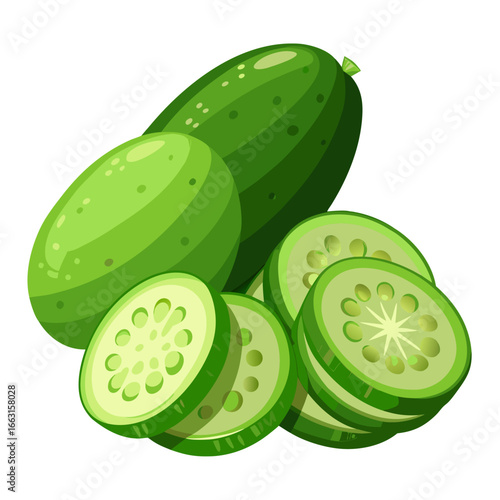 cucumber on white background