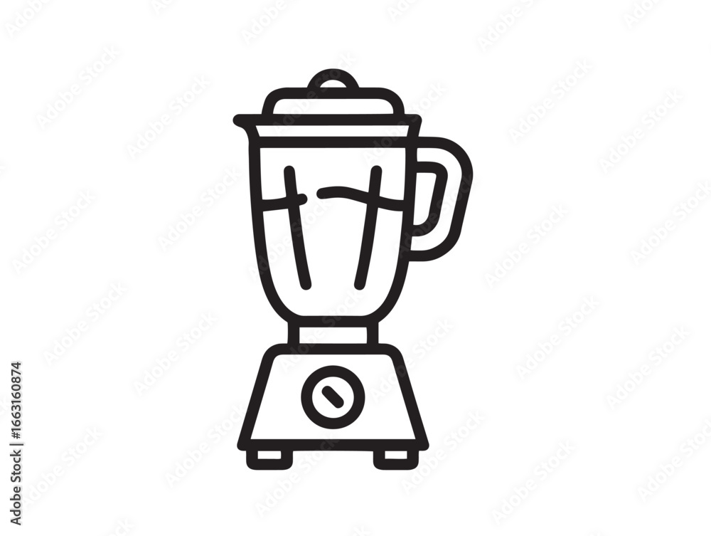 Elegant Smart Blender Illustration in Stylish Minimal Line Vector Art Elegant Smart Blender Illustration in Stylish Minimal Line Vector Art