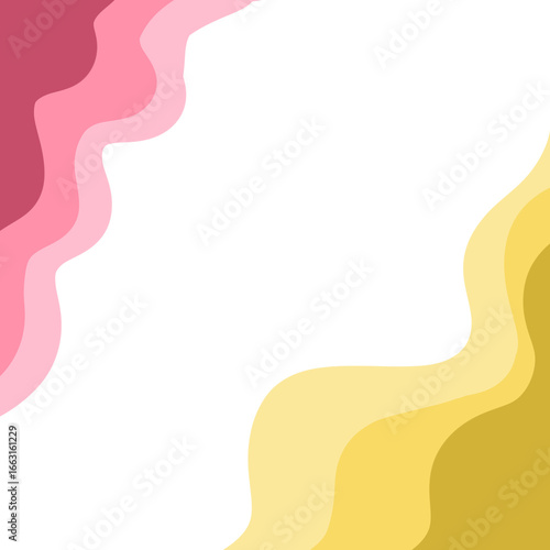 Minimalist Abstract Wave Background in Pink and Yellow Tones