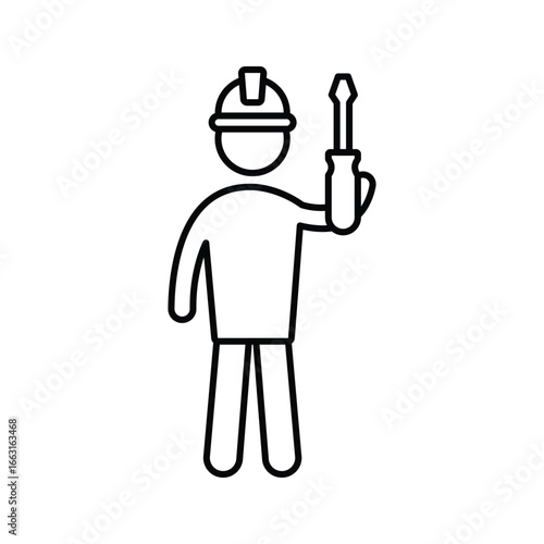 Engineer Vector Icon which caneasily  modify or edit