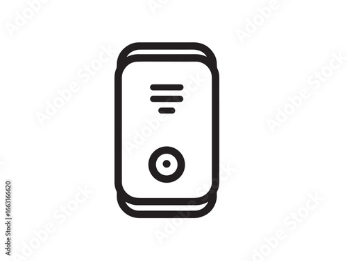 Stylish Contemporary Smart Water Heater Controller Icon in Clear Vector Art