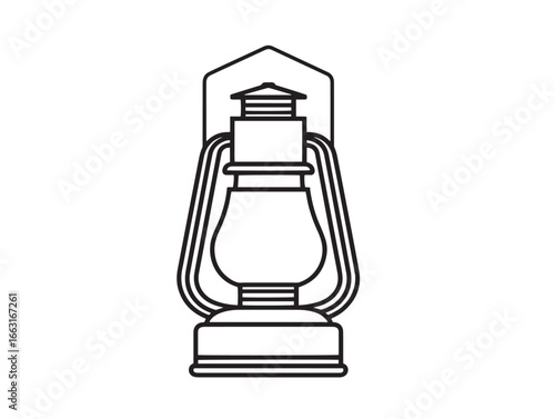Sleek Minimal Solar Camping Light Icon in Outdoor Renewable Energy Illustration
