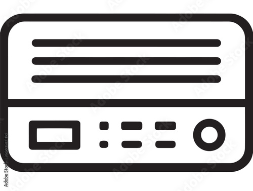 Modern Renewable Energy Solar Inverter Icon in Minimal Technical Vector Artwork