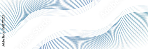 Abstract vector background with blue wavy lines. EPS10