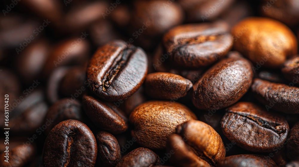 Naklejka premium Close-up coffee beans (1)