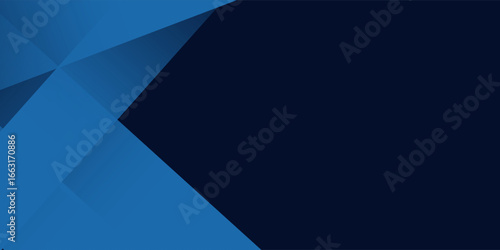 Black dark navy blue silver abstract pattern background. Geometric shape. Line triangle angle fold polygon diamond 3D. Color gradient ombre.