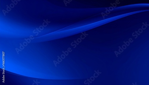 Abstract design with flowing, dark blue lines.