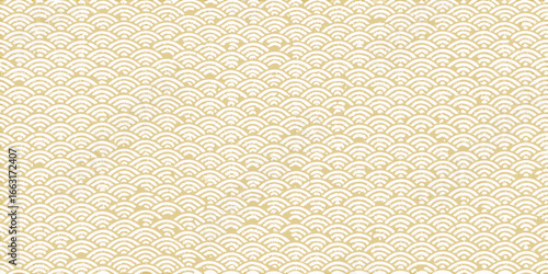 Japanese Wave Pattern with Textured Background vector