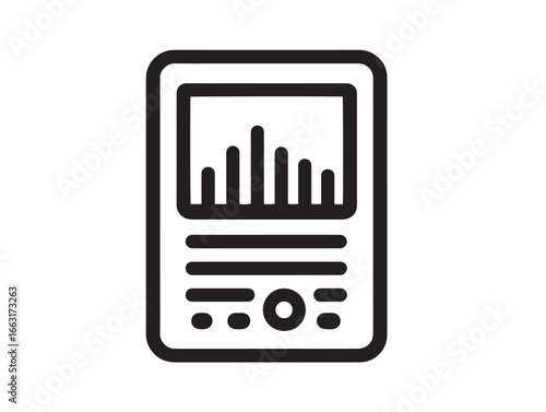 Industrial Variable Frequency Drive Device Icon Designed with Clean Vector Illustration