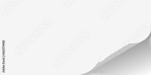 Torn Paper Corner With Shadow Effect On White ripped