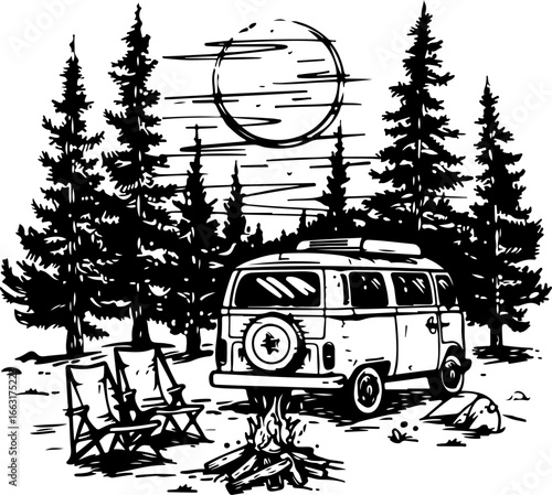 "Wilderness Retreat: Vanlife by the Campfire"