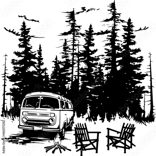 "Wilderness Retreat: Vanlife by the Campfire"