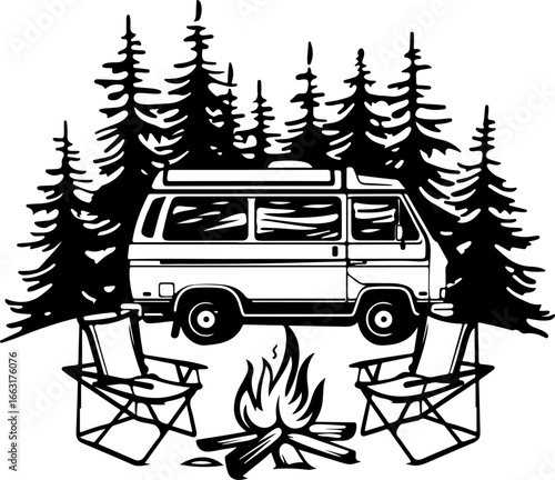 "Wilderness Retreat: Vanlife by the Campfire"