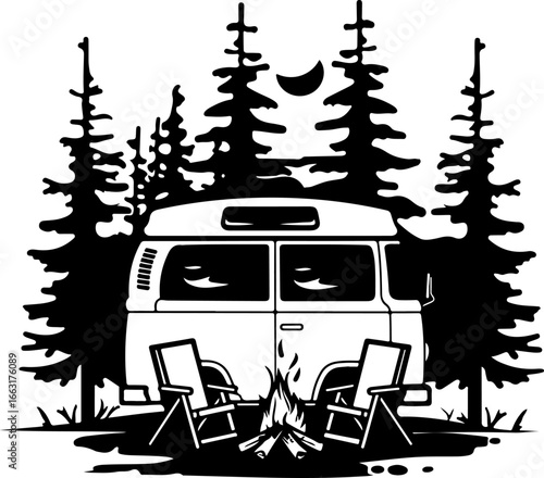 "Wilderness Retreat: Vanlife by the Campfire"