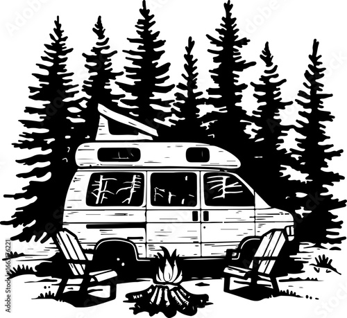 "Wilderness Retreat: Vanlife by the Campfire"