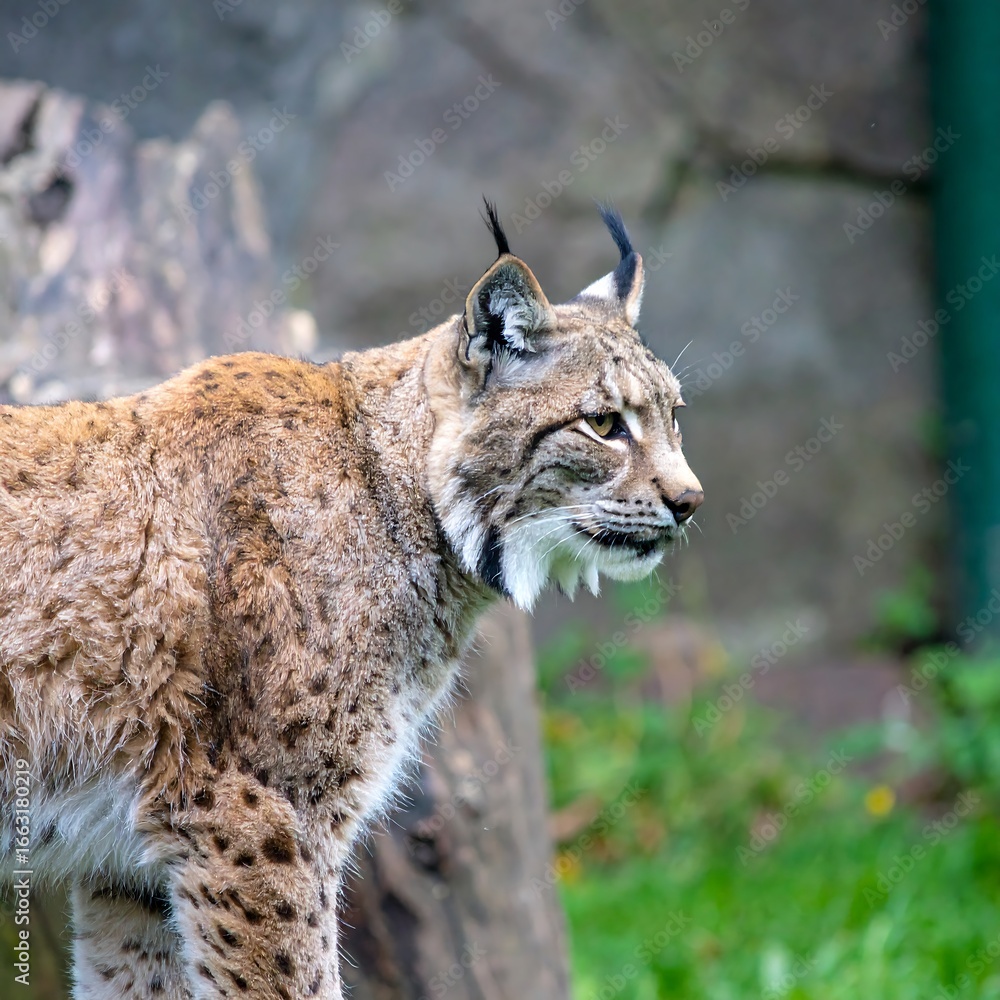 Obraz premium Lynx in profile view