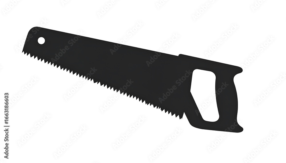 Black saw silhouette Black saw silhouette