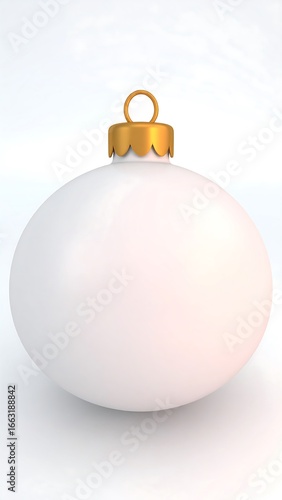 Fototapeta Blank white Christmas ornament
