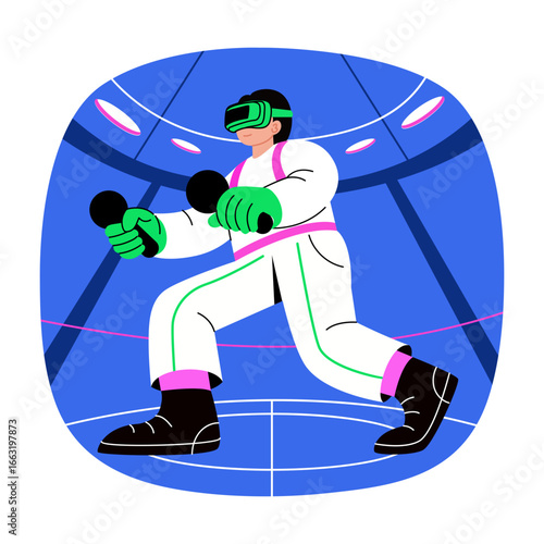 A flat style illustration representing motion sensors