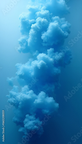 light rays in the blue sky