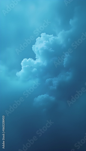 light rays in the blue sky