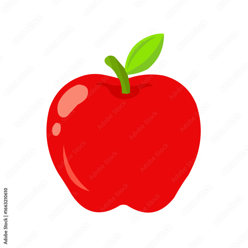 Fototapeta premium red apple vector illustration