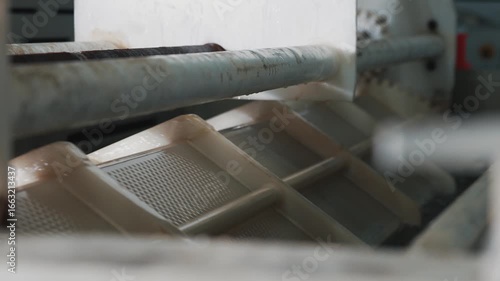 Electroplating. A production line for coating with a protective layer of metal. Corrosion and rust protection	
