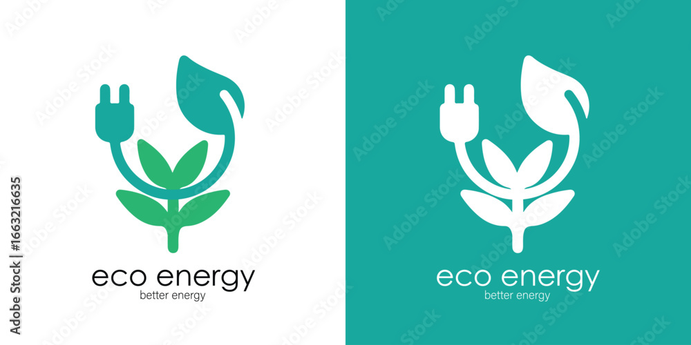 Obraz premium Clean Energy Logo Symbol for Environmental Awareness