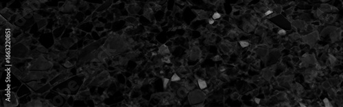 Luxurious Black and Gray Terrazzo Pattern Background with Elegant Marble Chips – Modern Polished Stone Texture for Stylish Flooring, Interior Wall Design, and Contemporary Decorative Surfaces
