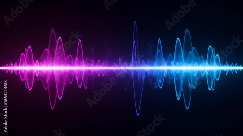 Colorful abstract sound waves graphic design